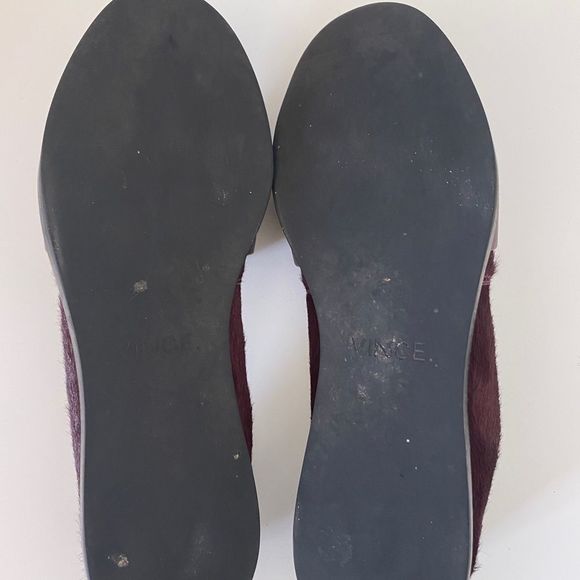 VINCE Mason (Maxon) Maroon Calf Hair Flats - Picture 13 of 16
